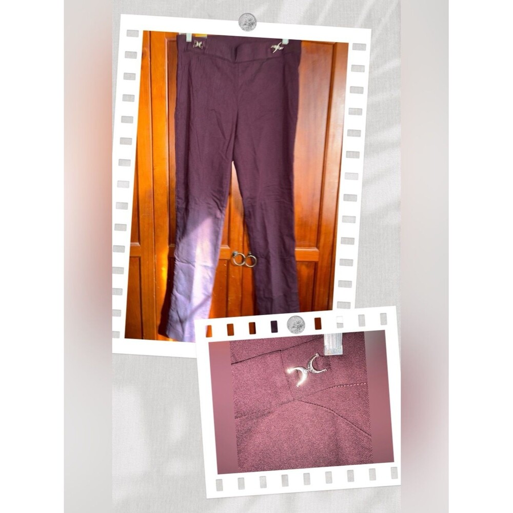 Rafaella Women's Dark Red  Straight Leg Pants #1756